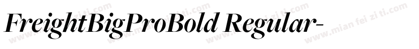 FreightBigProBold Regular字体转换